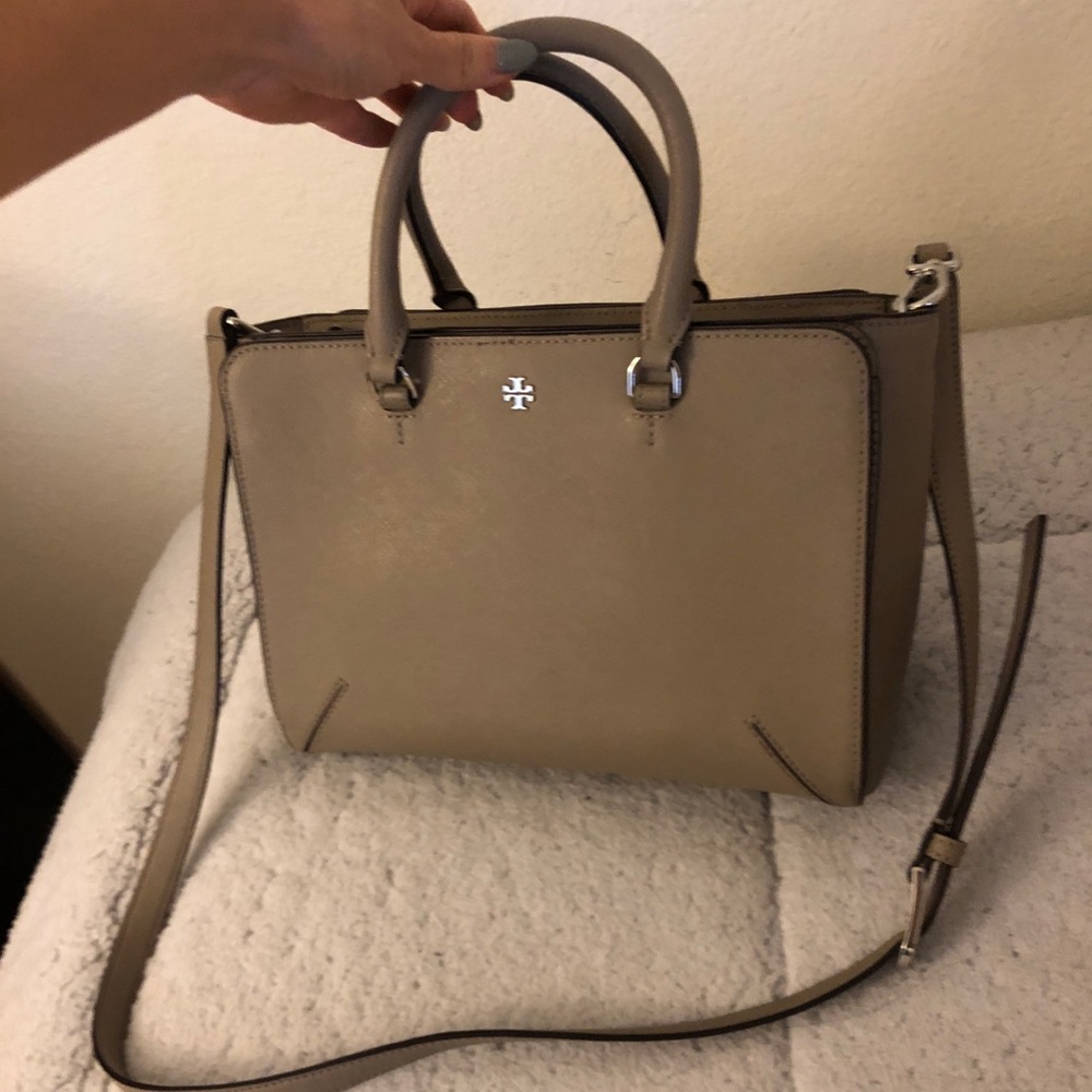 Tory Burch Gray Crossbody Purse